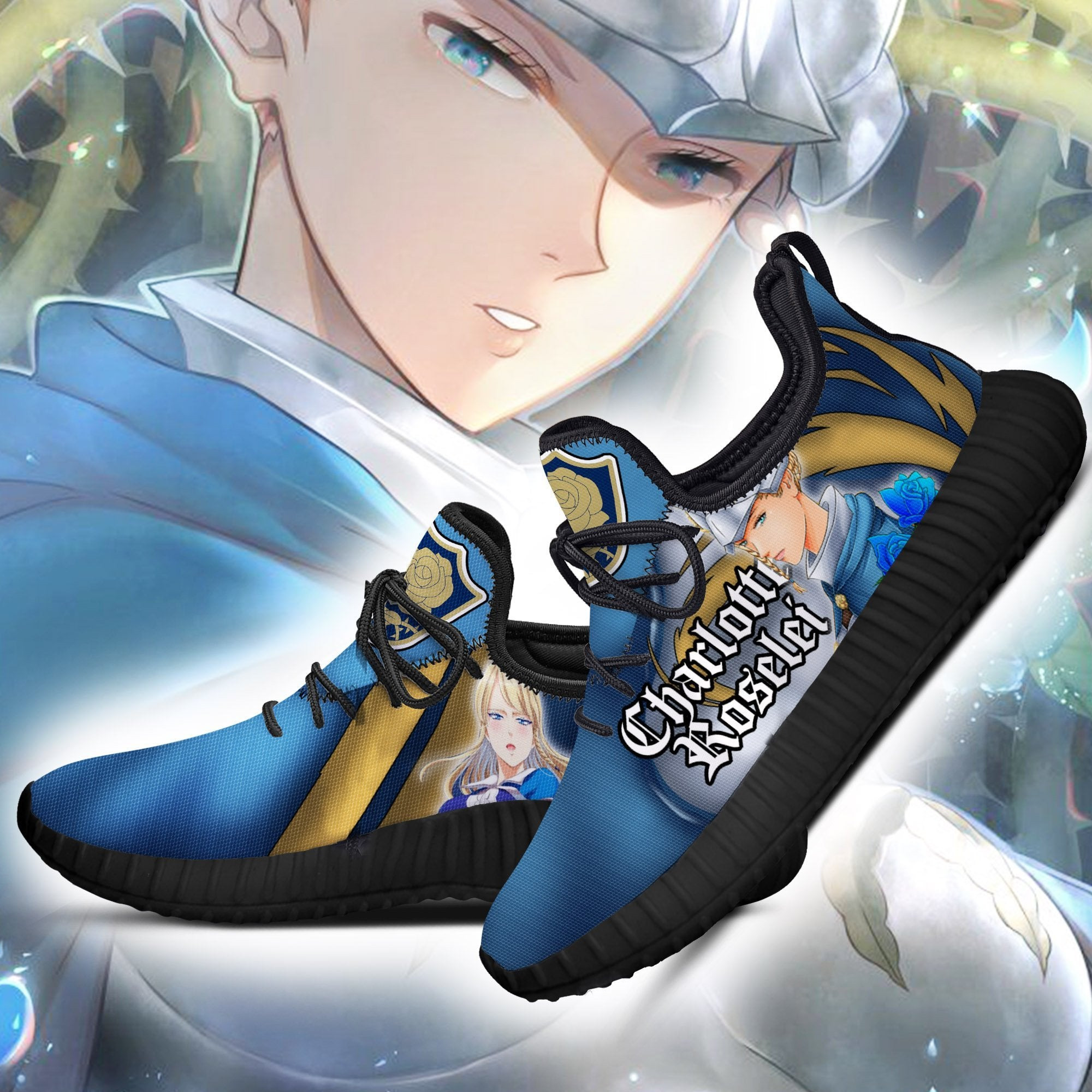 Black Clover Charlotte Reze Shoes Blue Rose Knight Anime Sneakers