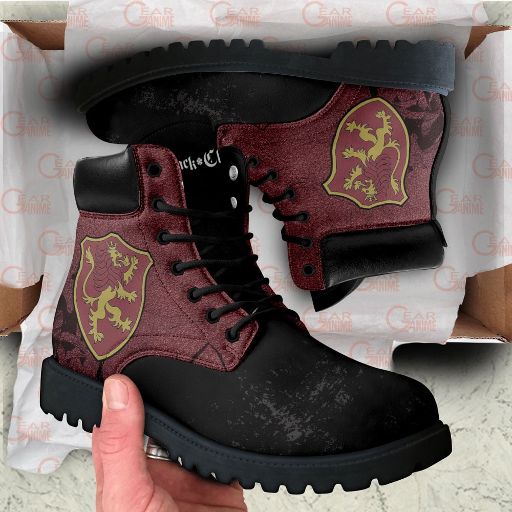 Black Clover Crimson Lion Boots Custom Shoes For Anime Fans