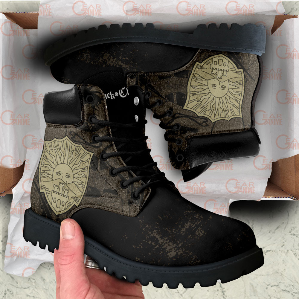 Black Clover Golden Dawn Boots Custom Shoes For Anime Fans