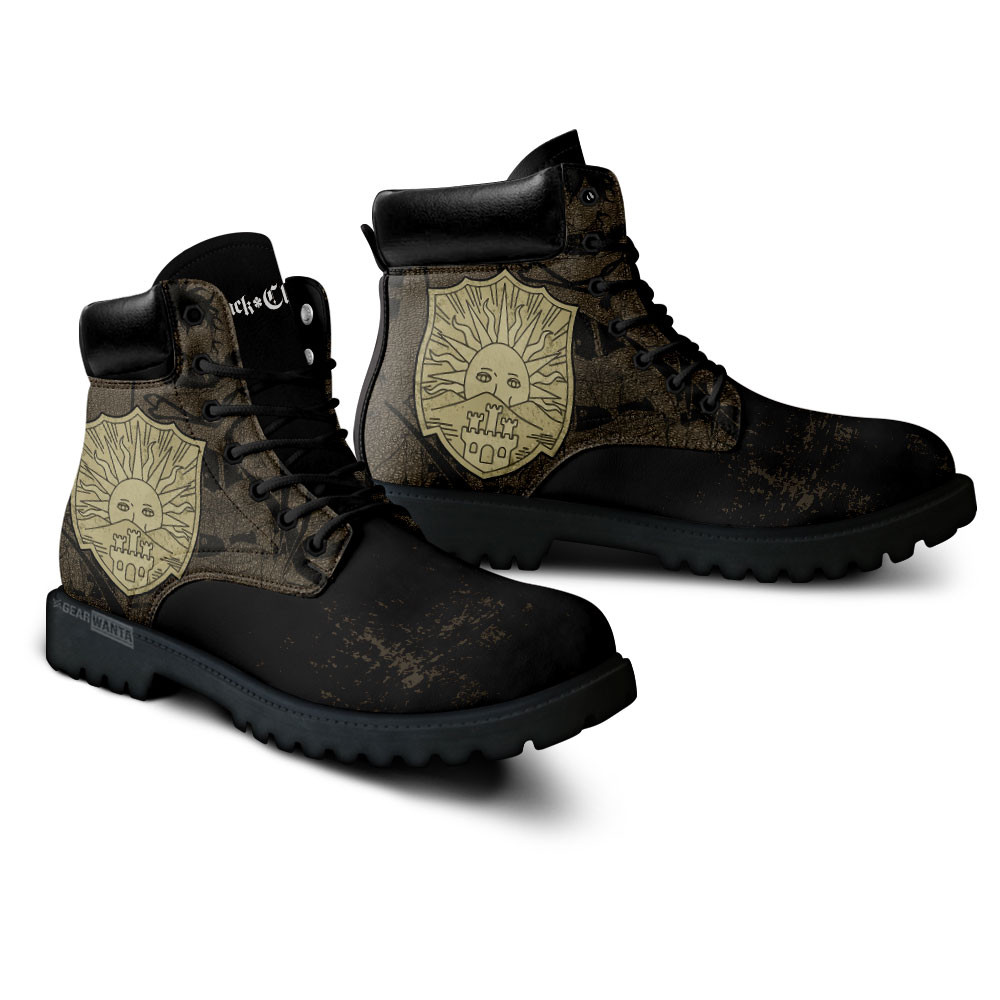 Black Clover Golden Dawn Boots Custom Shoes For Anime Fans