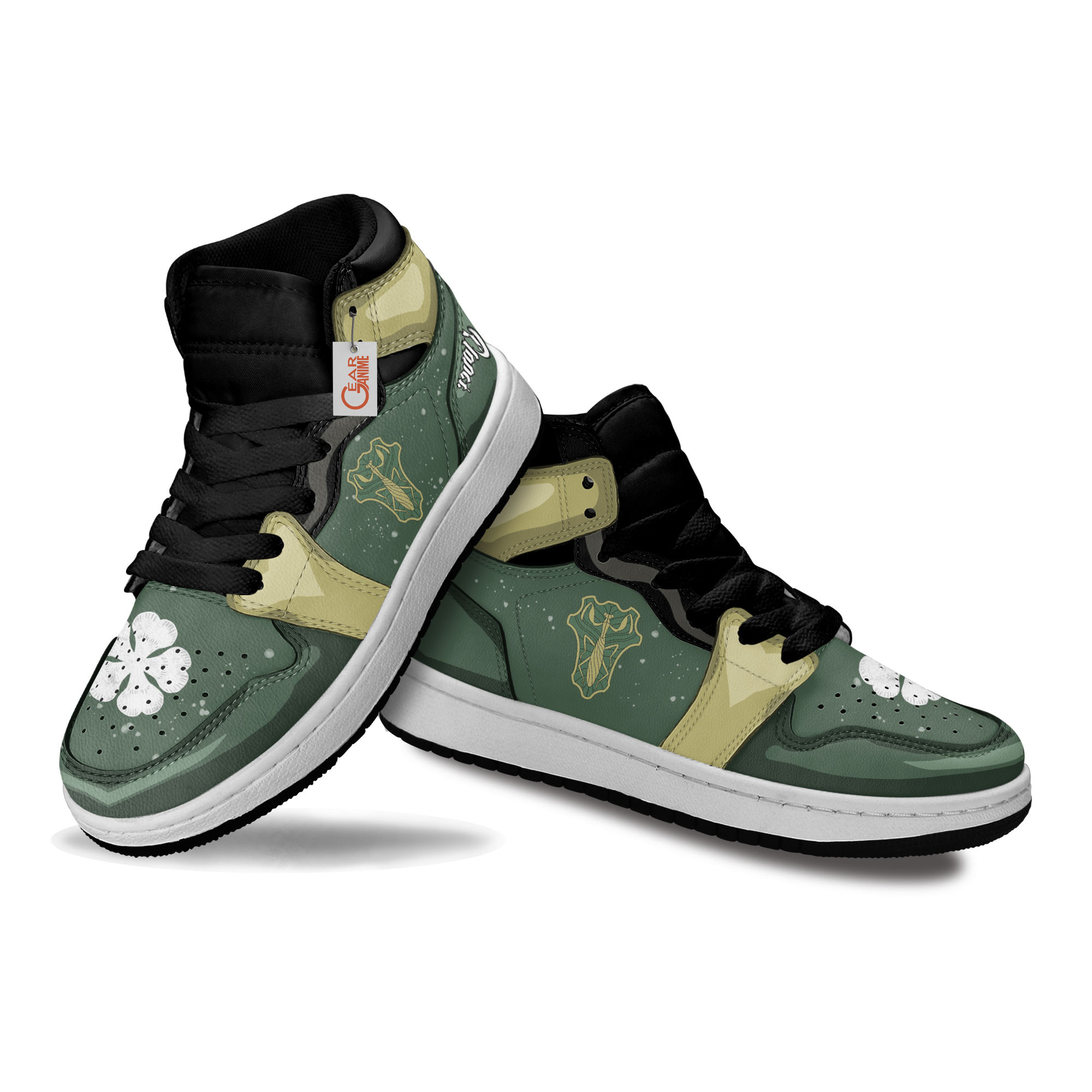 Black Clover Green Mantis Anime Custom Kids Sneakers