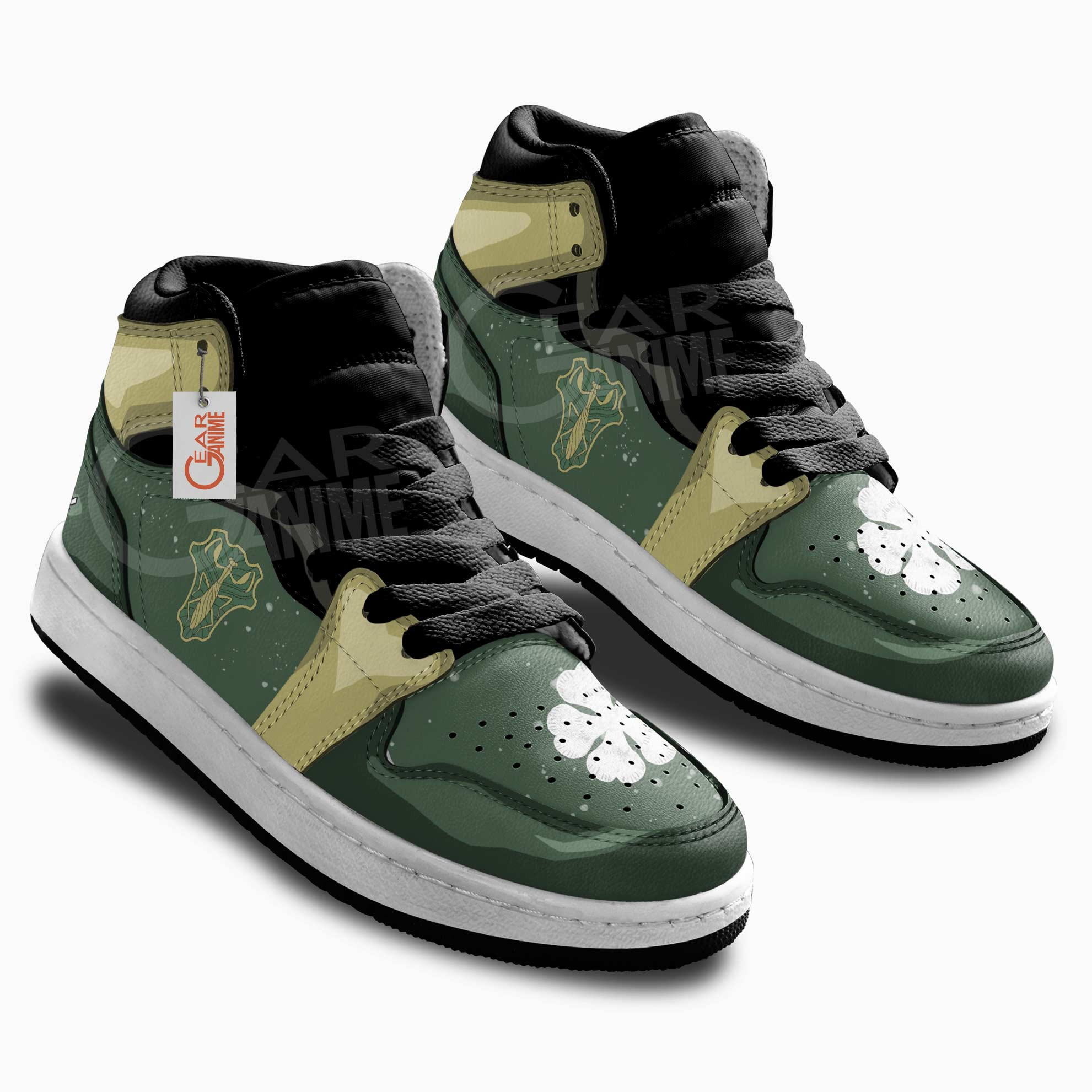 Black Clover Green Mantis Anime Custom Kids Sneakers