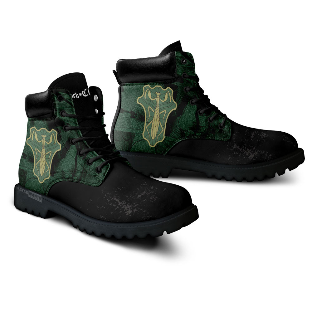 Black Clover Green Mantis Boots Custom Shoes For Anime Fans