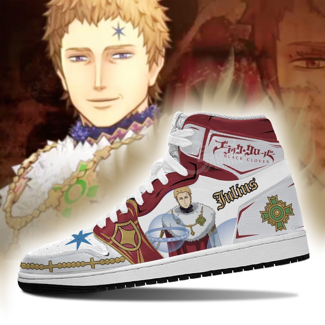 Black Clover Julius Novachrono JD1s Sneakers Black Clover Anime Shoes, Air Jordan Hightop