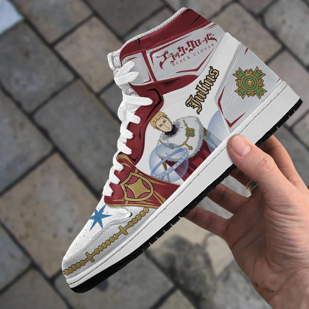 Black Clover Julius Novachrono JD1s Sneakers Black Clover Anime Shoes, Air Jordan Hightop