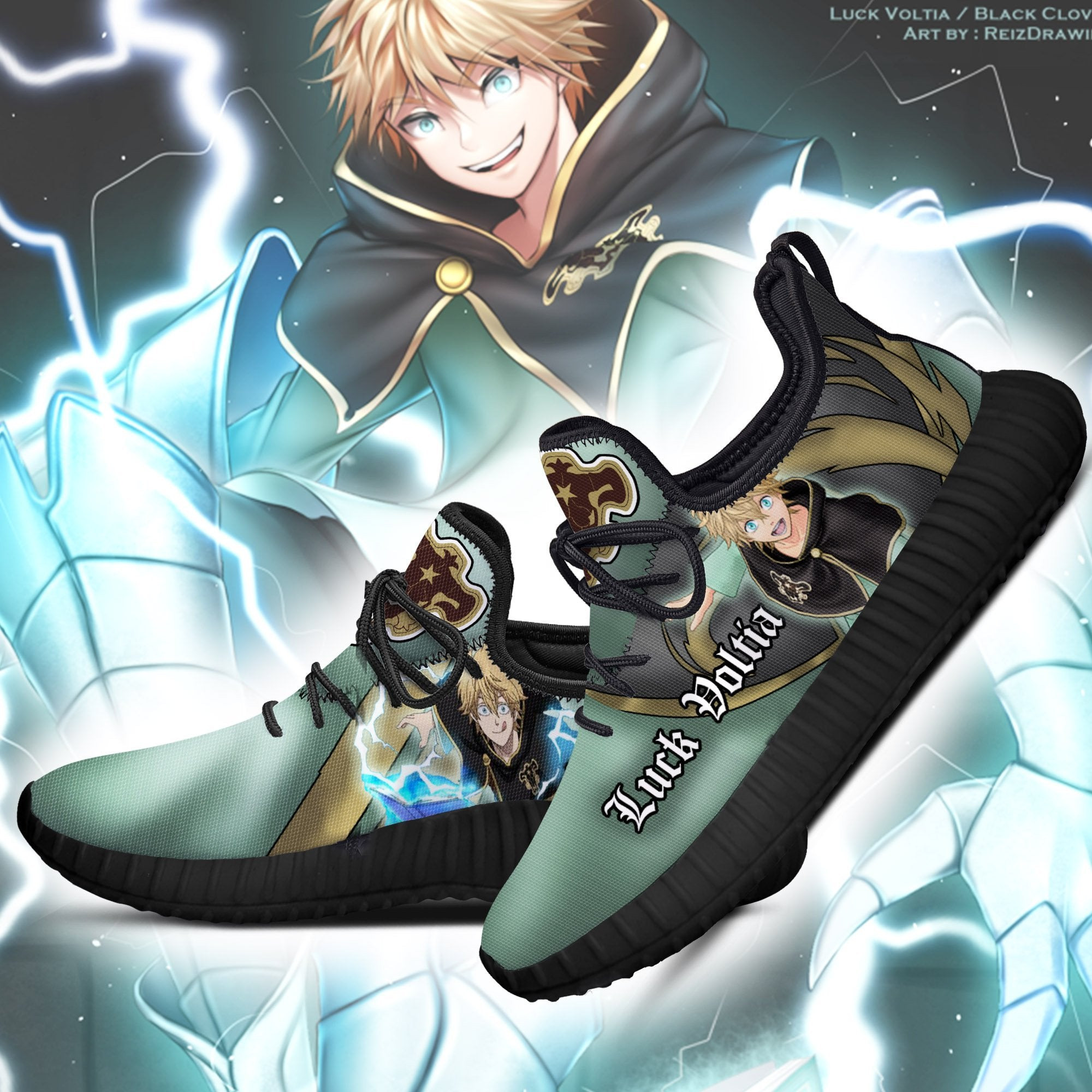 Black Clover Luck Voltia Reze Shoes Black Bull Knight Anime Sneakers