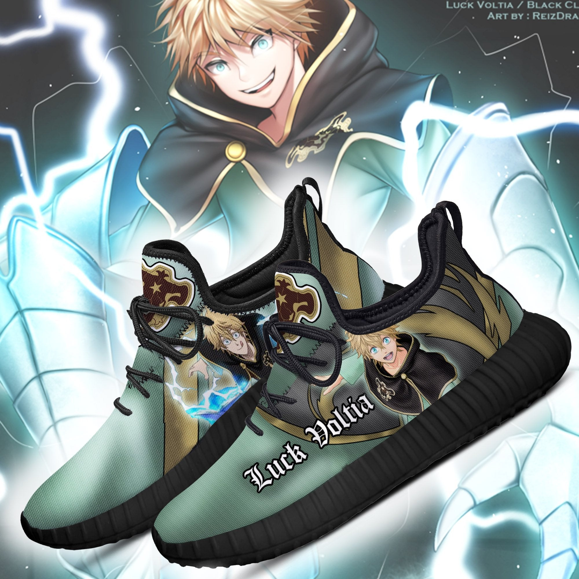 Black Clover Luck Voltia Reze Shoes Black Bull Knight Anime Sneakers