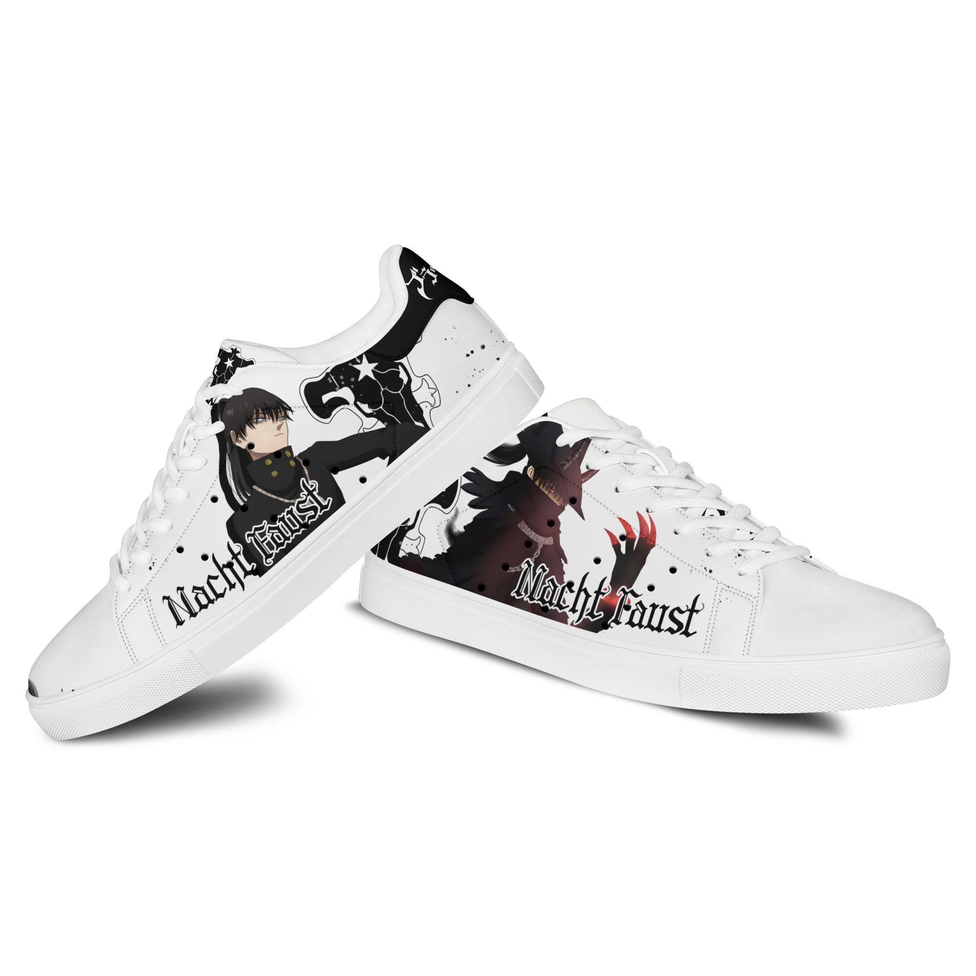 Black Clover Nacht Faust Skate Sneakers Custom Anime Shoes