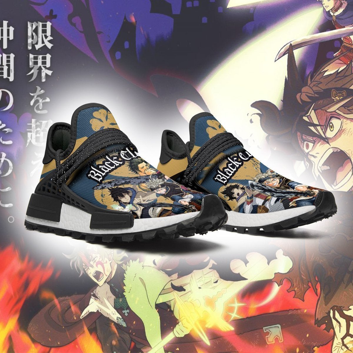 Black Clover Shoes Characters Anime Sneakers, NMD Shoes
