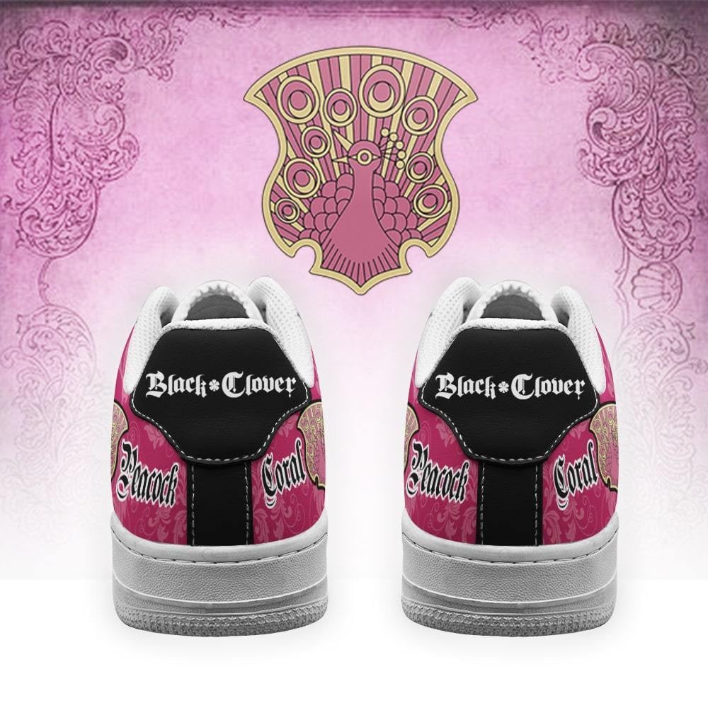 Black Clover Shoes Magic Knights Squad Coral Peacock Sneakers Anime
