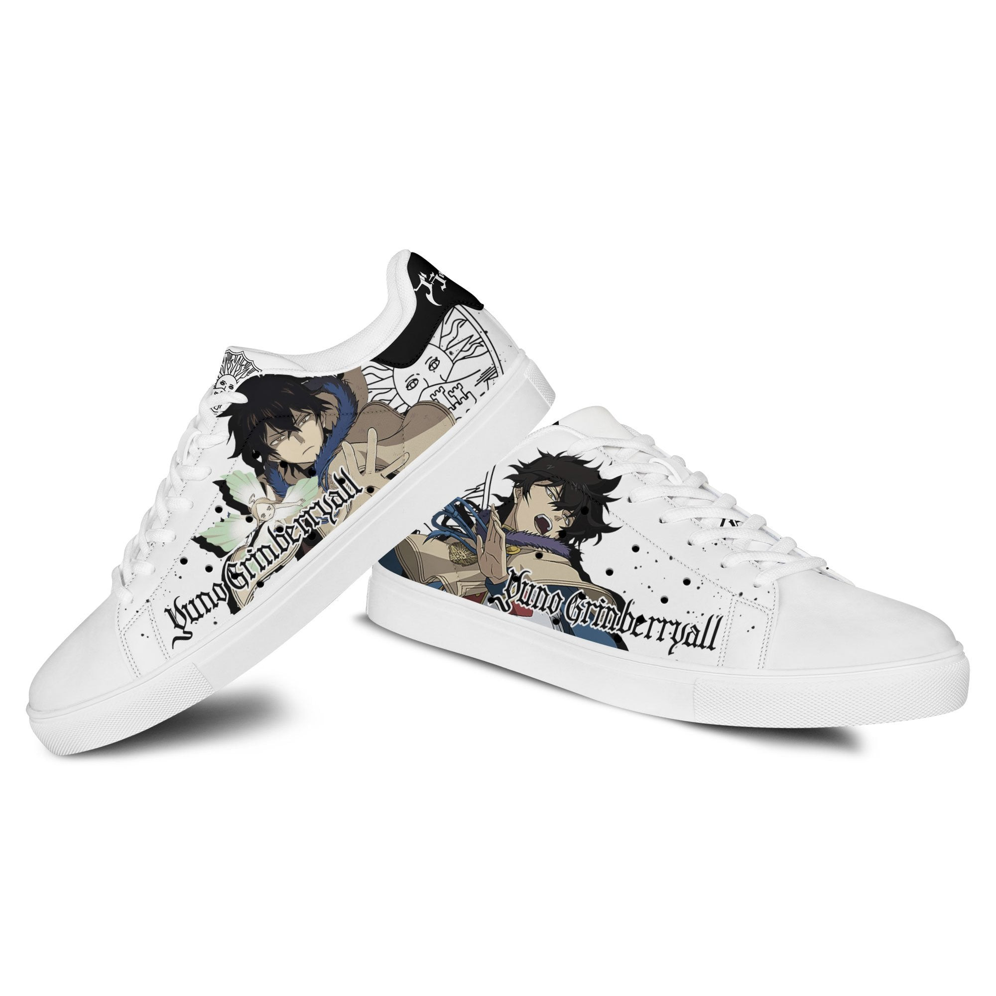 Black Clover Yuno Grinberryall Skate Sneakers Custom Anime Shoes