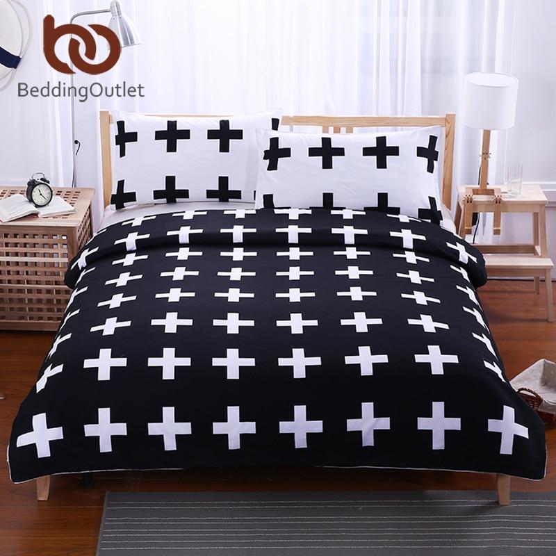Black Cross Home White Uperoft Cover For Bed Twin Full Queen King Drap De Lit3D Customized Duvet Cover Bedding Set