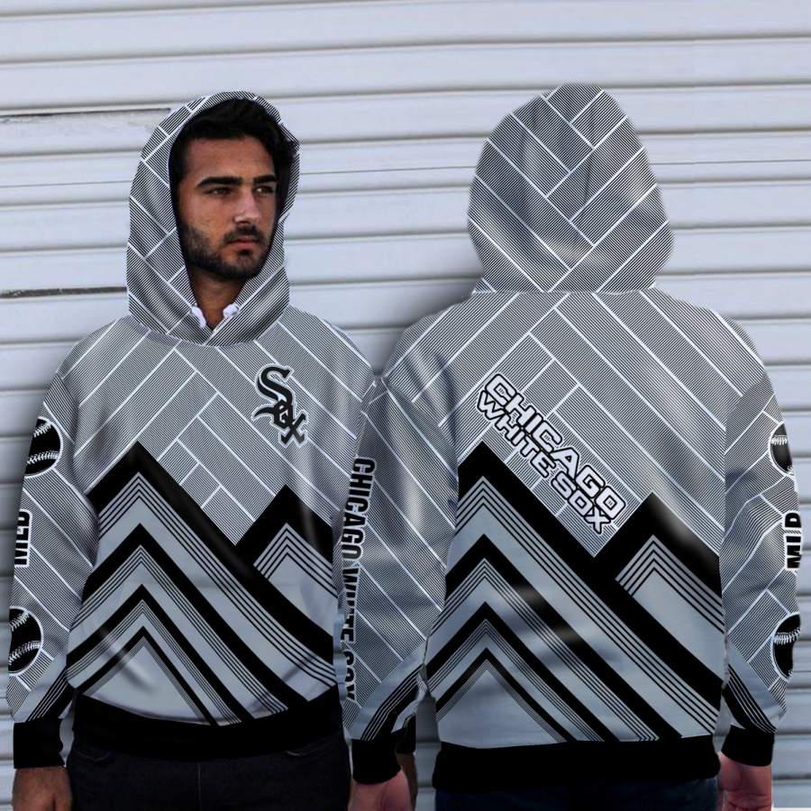 Black Cross Line Chicago White Sox Hoodie
