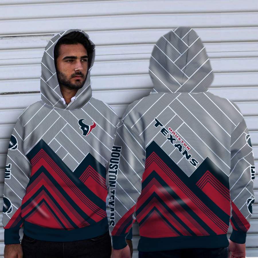 Black Cross Line Houston Texans Hoodie