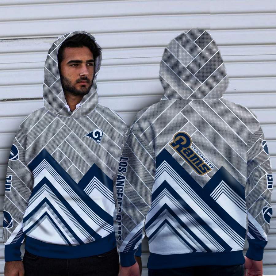 Black Cross Line Los Angeles Rams Hoodie