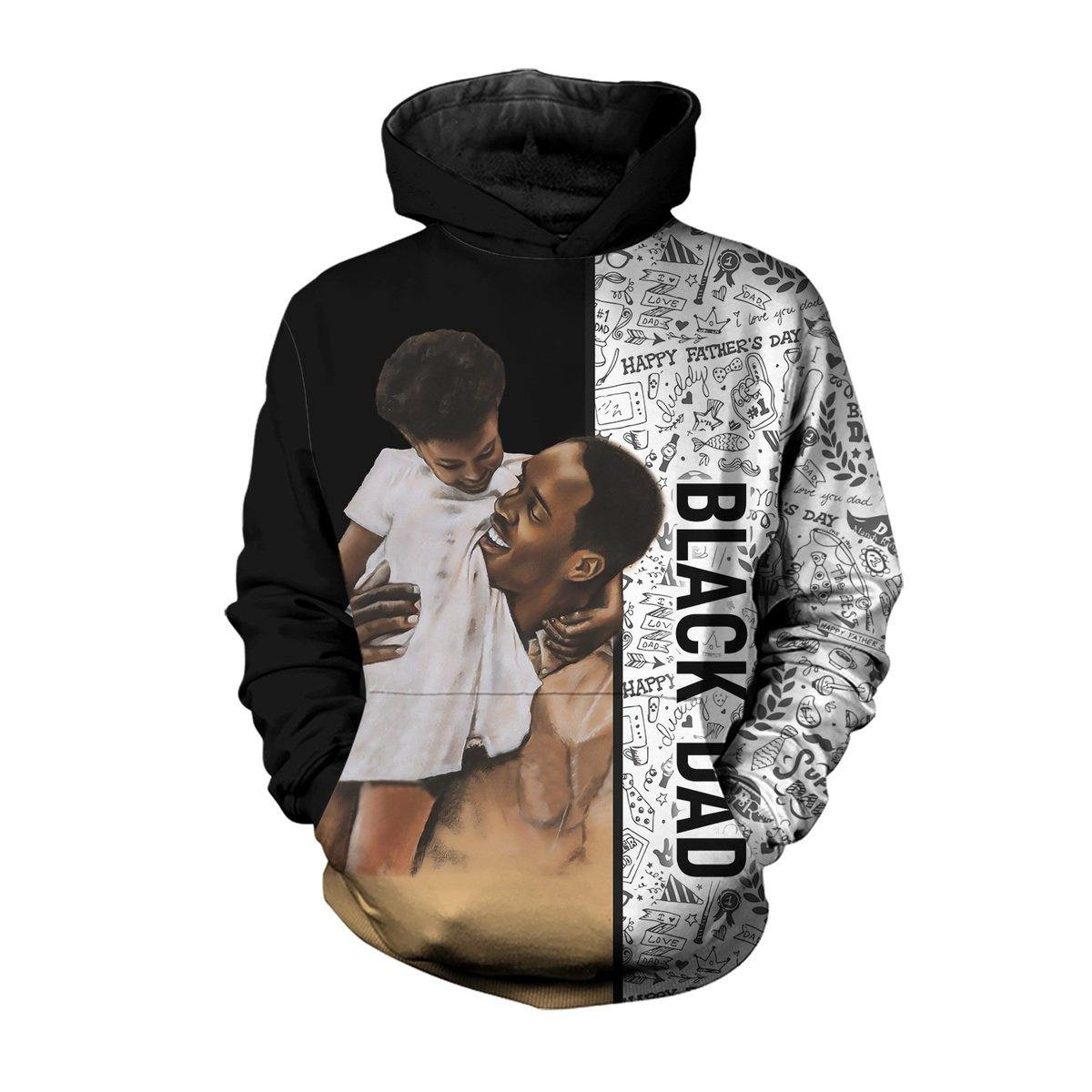 Black Dad – I Love Dad Aop Hoodie
