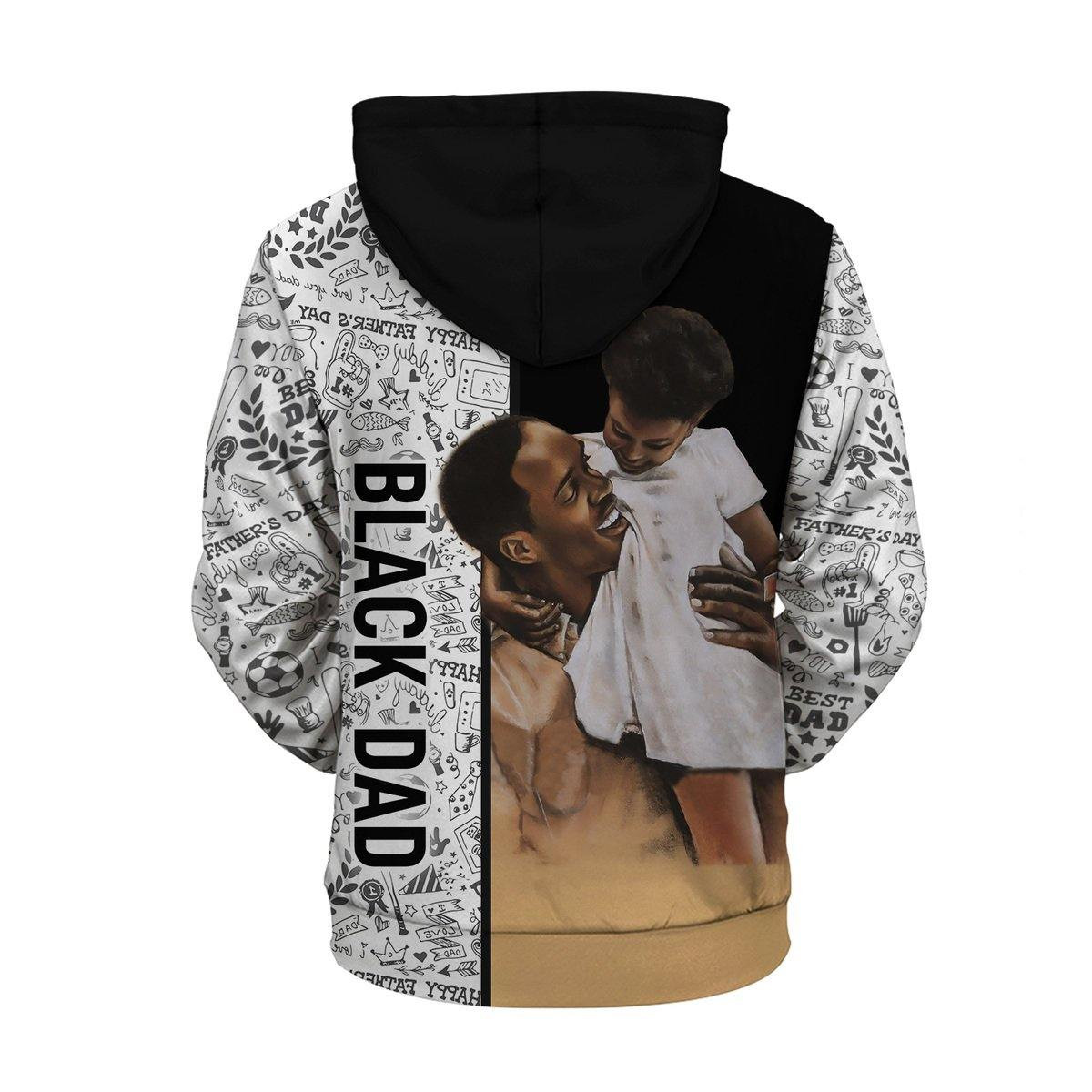 Black Dad – I Love Dad Aop Hoodie