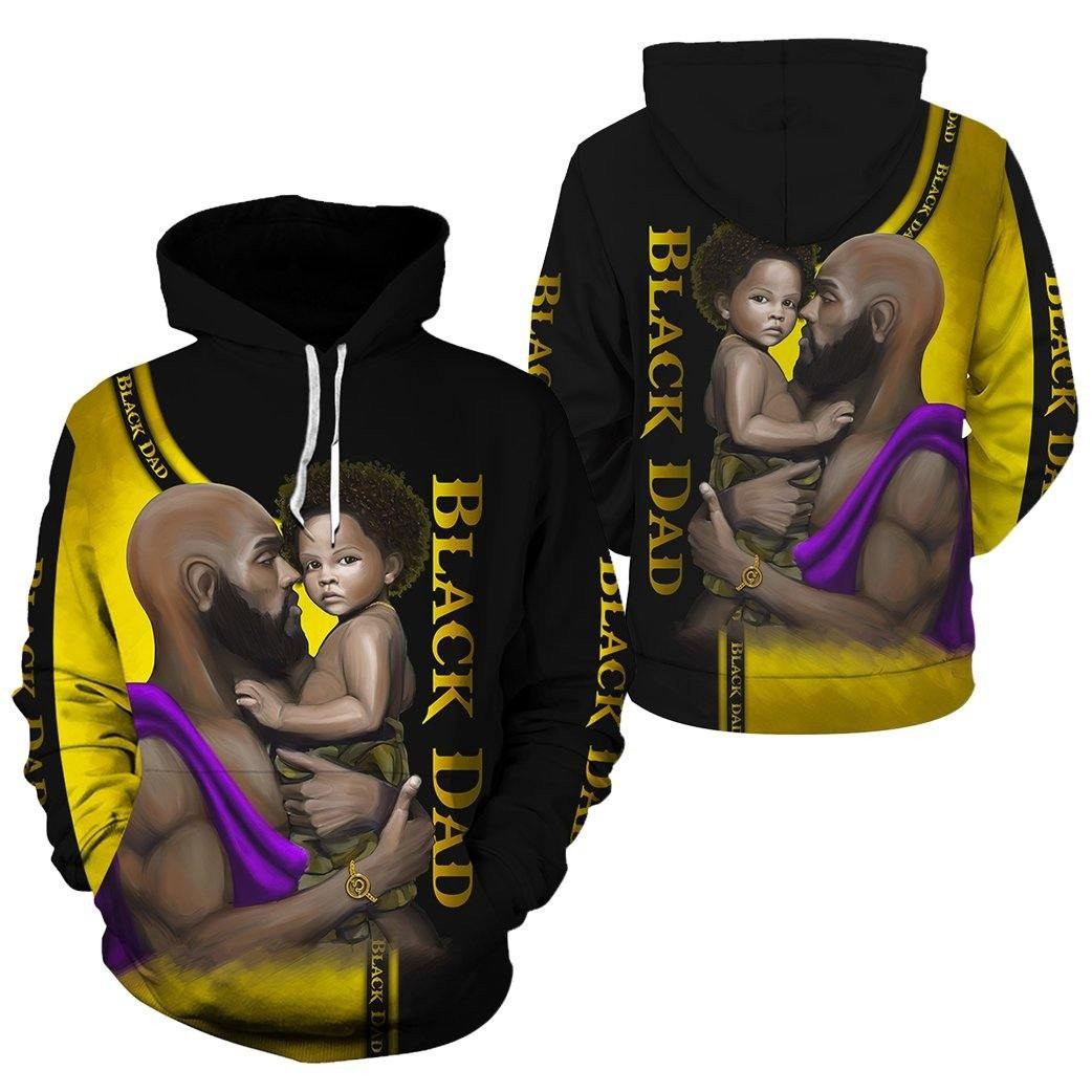 Black Dad Aop Hoodie