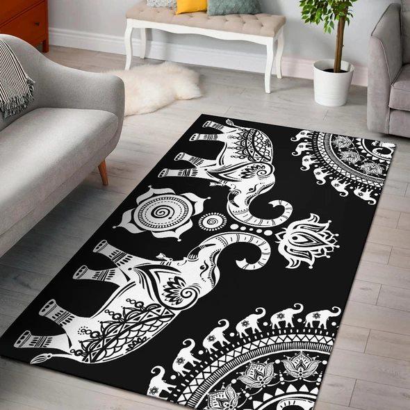 Black Elephant Limited Edition Rectangle Rug