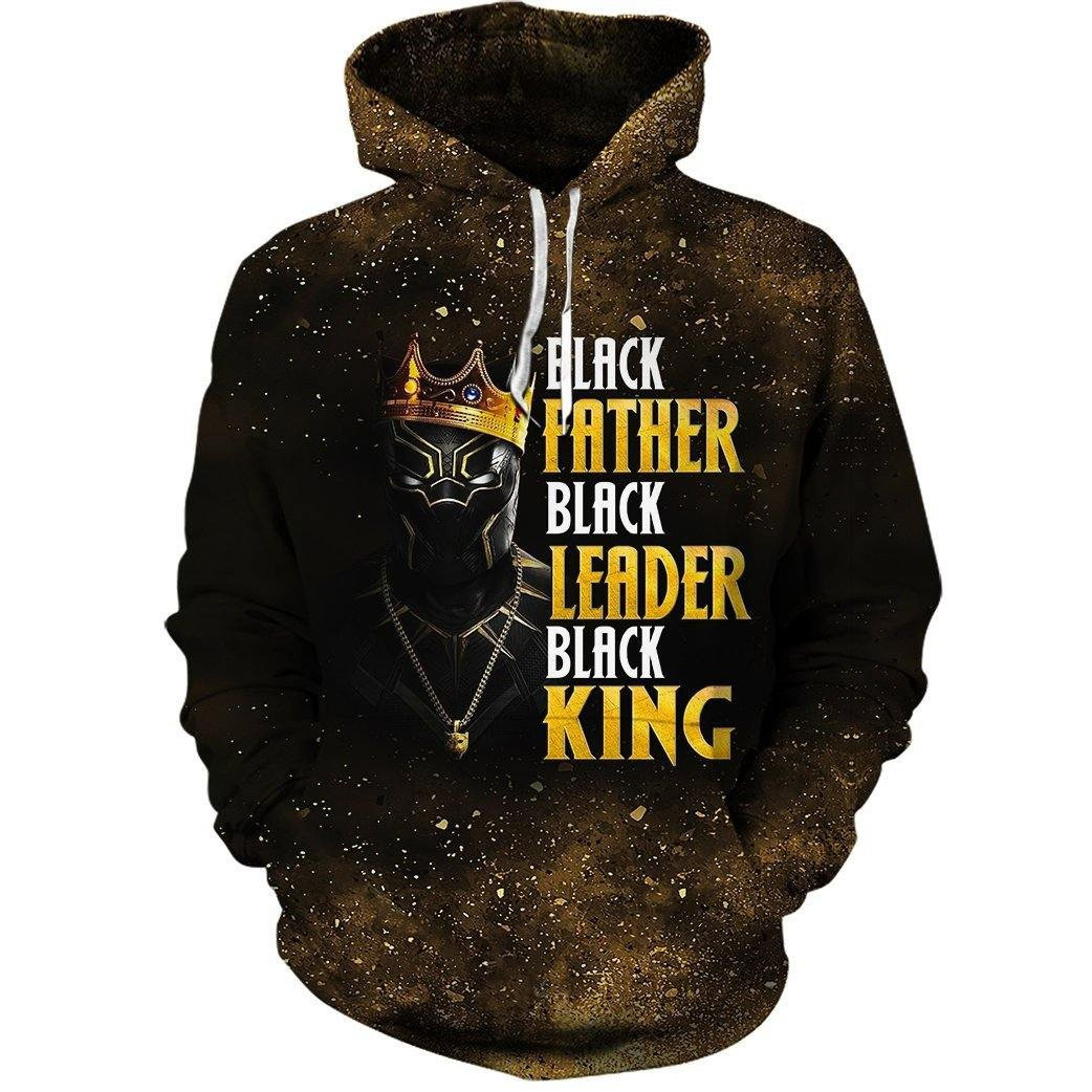 Black Father Black Leader Black King All-Over Print Hoodie