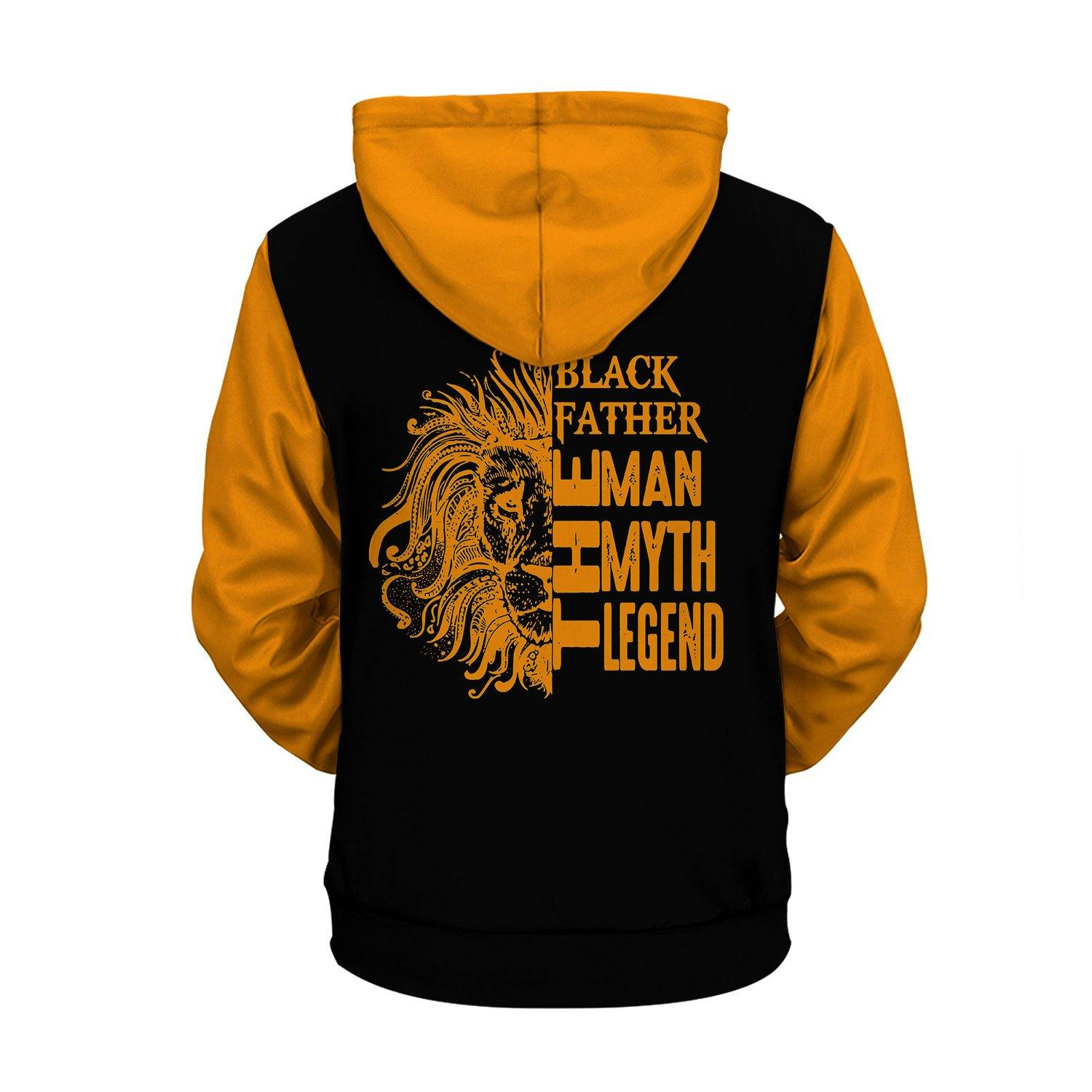 Black Father Black Leader Black King Aop Hoodie