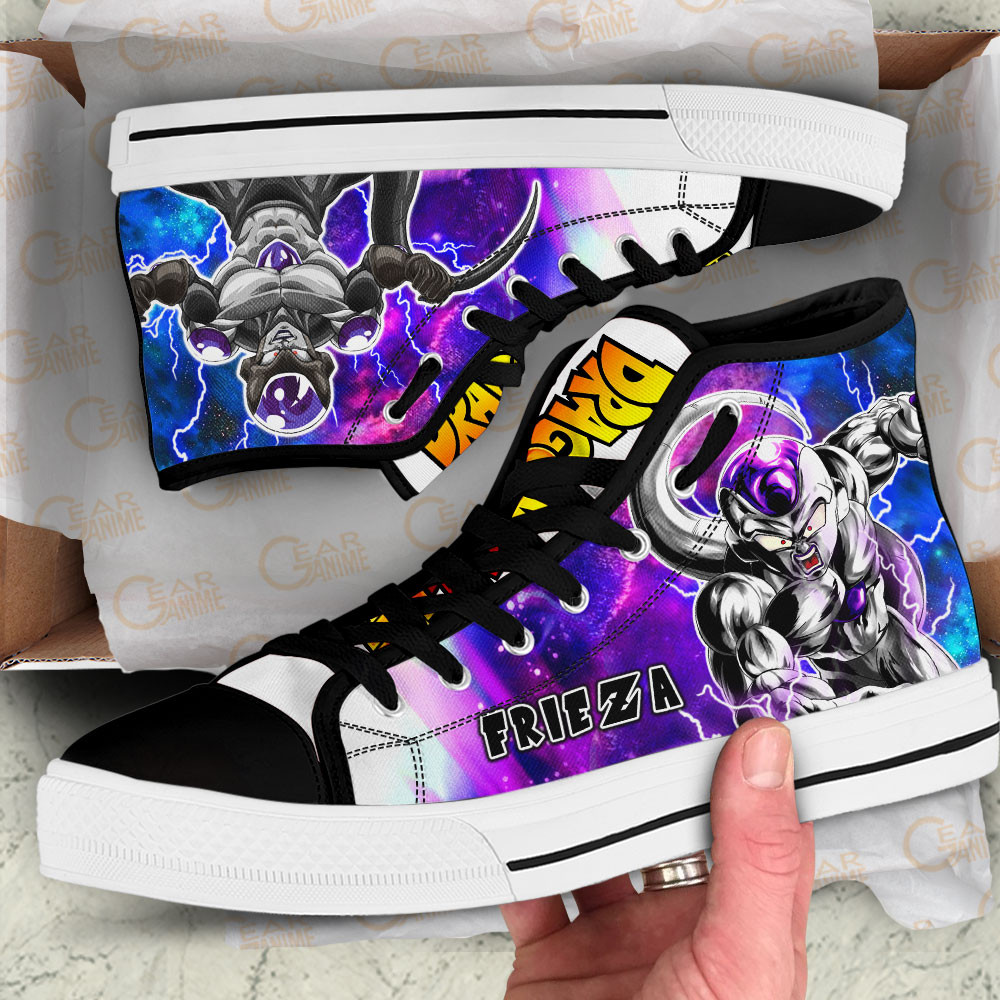 Black Frieza High Top Shoes Dragon Ball Super Custom Anime Sneakers