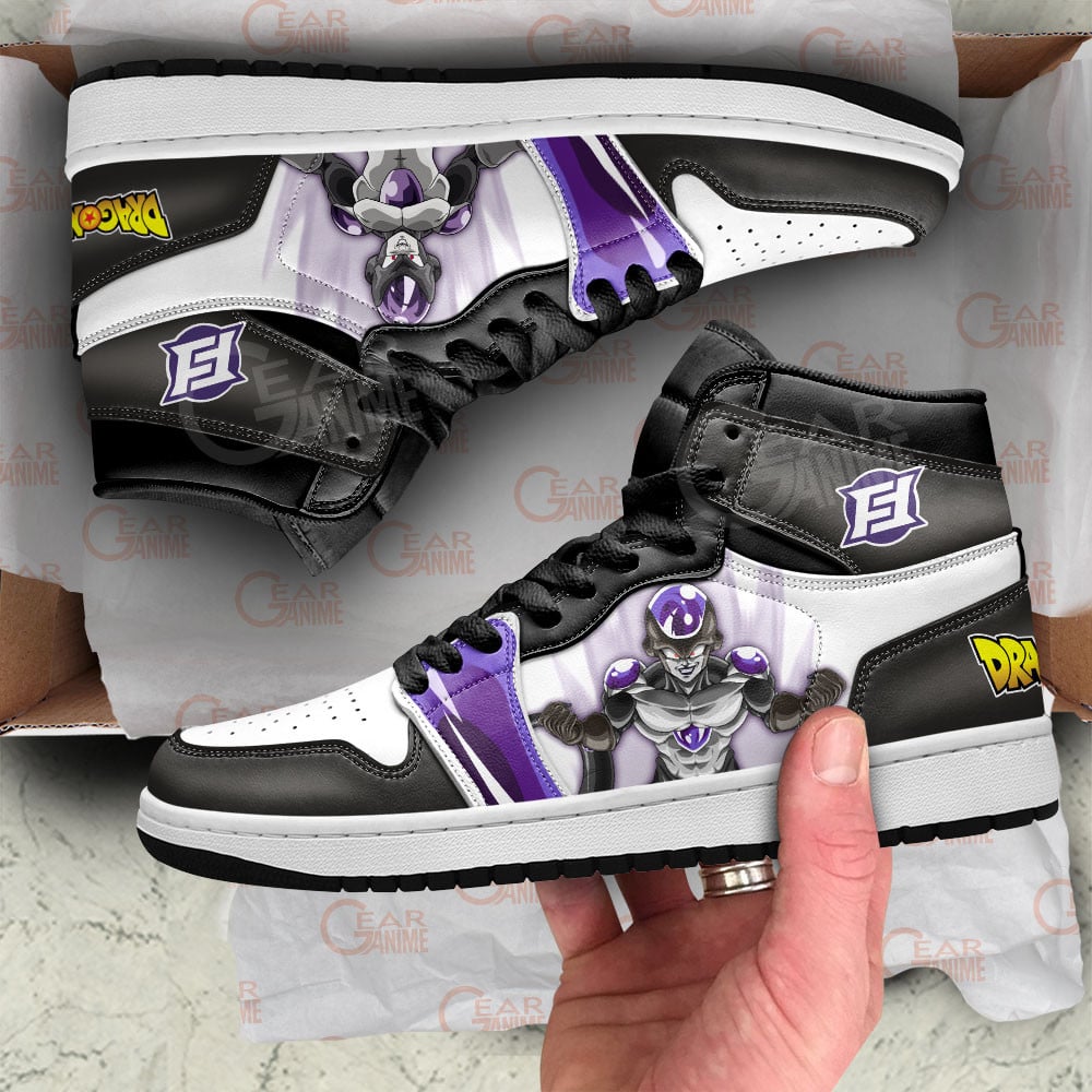 Black Frieza JD1s Sneakers Dragon Ball Super Anime Shoes, Air Jordan Hightop