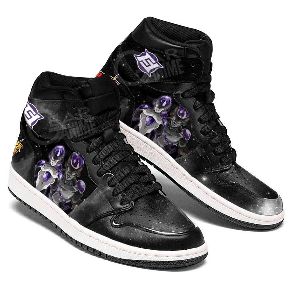 Black Frieza JD1s Sneakers Dragon Ball Super Anime Shoes Perfect Gift For Fans, Air Jordan Hightop