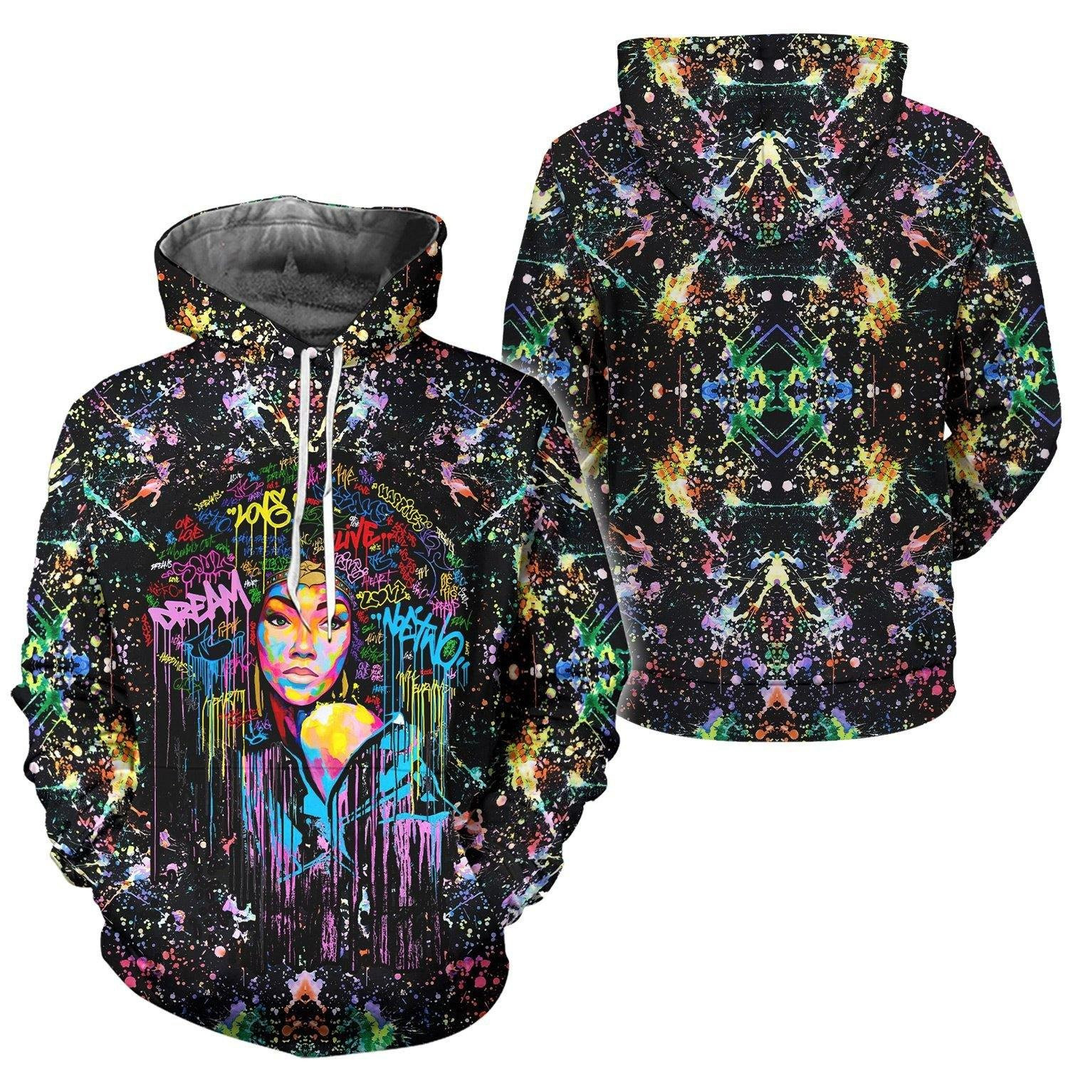 Black Girl – Dream Girl All-Over Print Hoodie