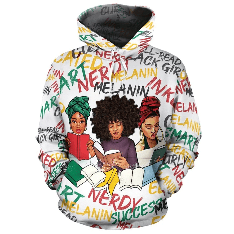 Black Girls – Book Lovers Aop Hoodie