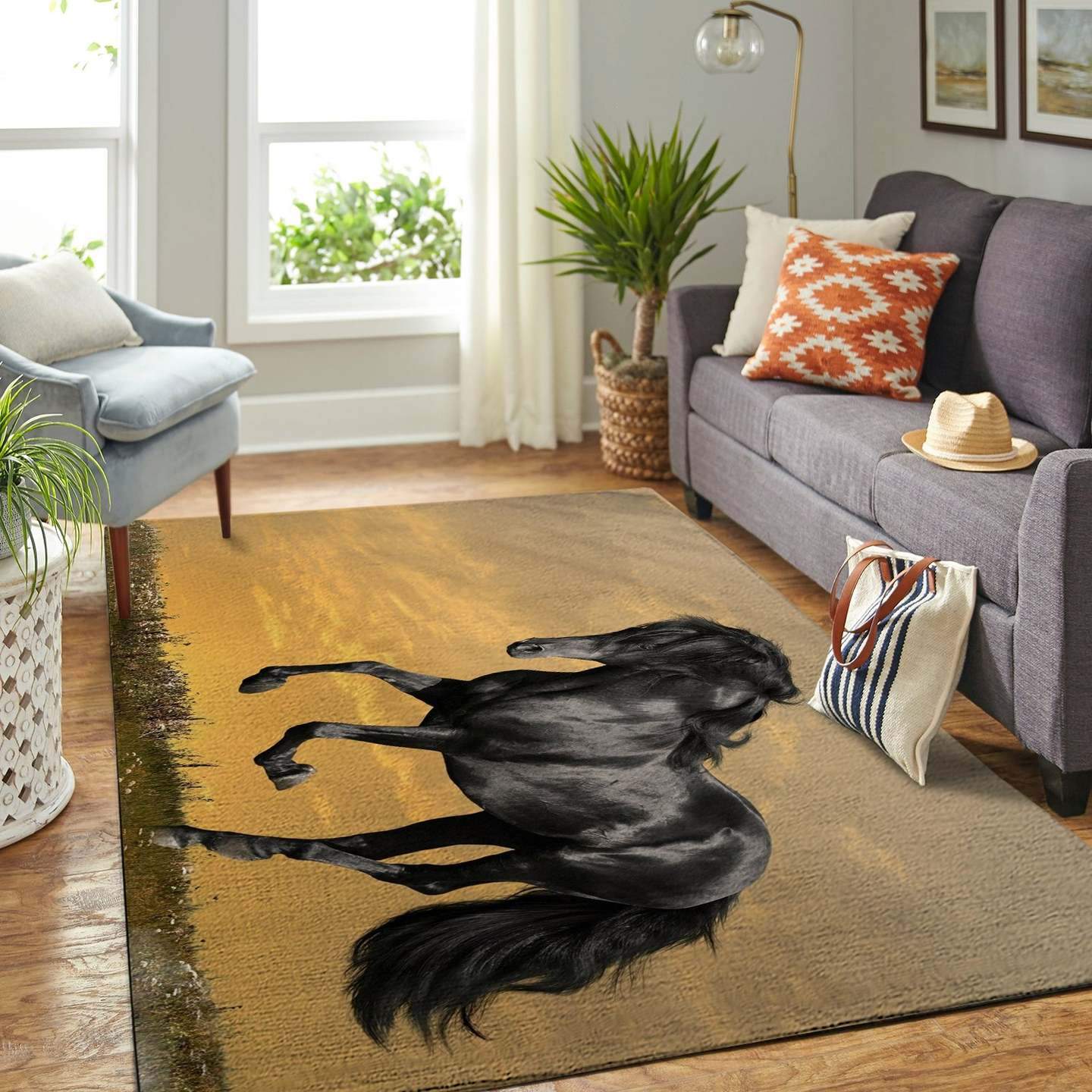 Black Horse Limited Edition Rectangle Rug