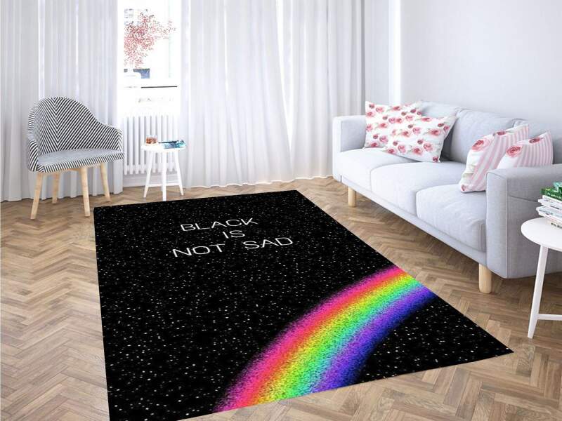 Black Is Not Sad Carpet Rectangle Rug