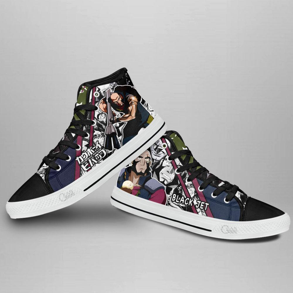 Black Jet High Top Shoes Custom Manga Anime Cowboy Bebop Sneakers