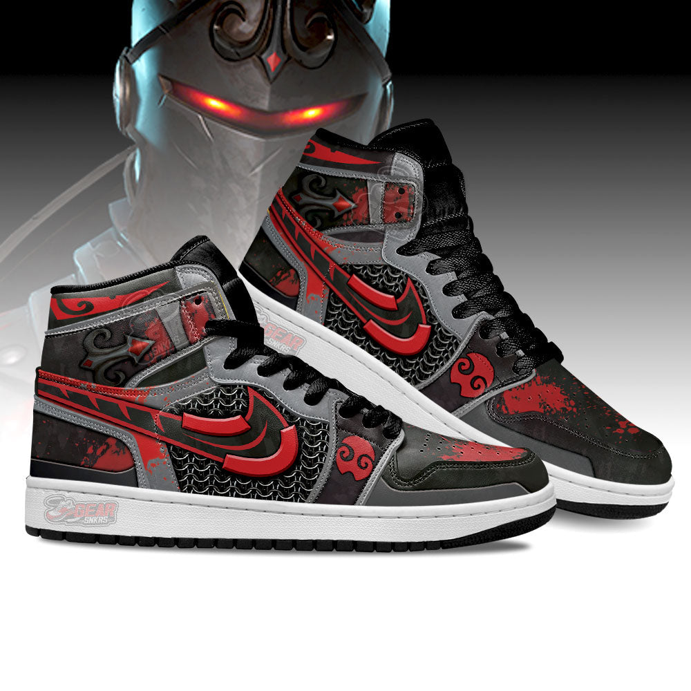 Black Knight Skin Fortnite JD Sneakers Shoes For Fans, Air Jordan Hightop