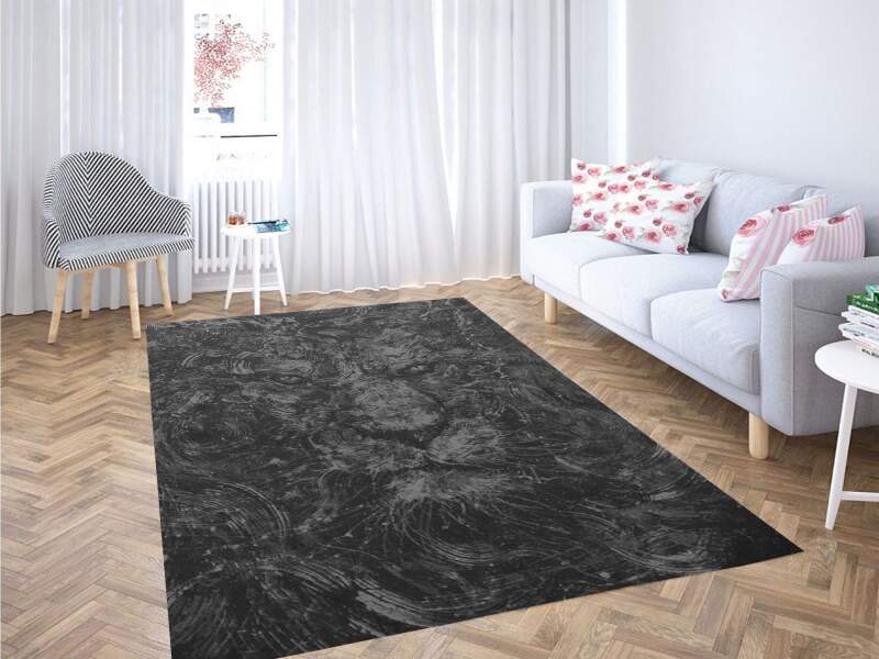 Black Lion Carpet Rectangle Rug
