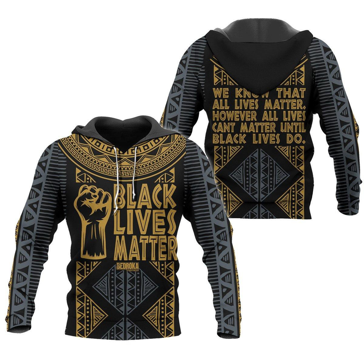 Black Lives Matter African Design Aop Hoodie
