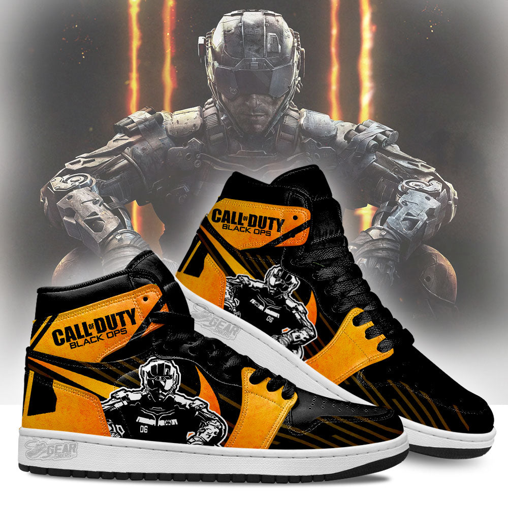 Black Ops Call Of Duty JD Sneakers Shoes For Fans Sneakers, Air Jordan Hightop