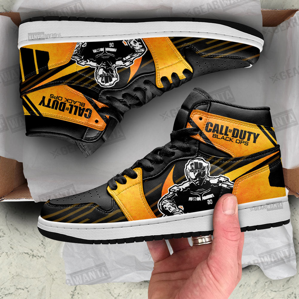 Black Ops Call Of Duty JD Sneakers Shoes For Fans Sneakers, Air Jordan Hightop