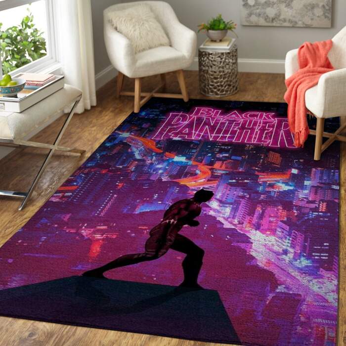 Black Panther Avengers Rectangle Rug – Custom Size And Printing