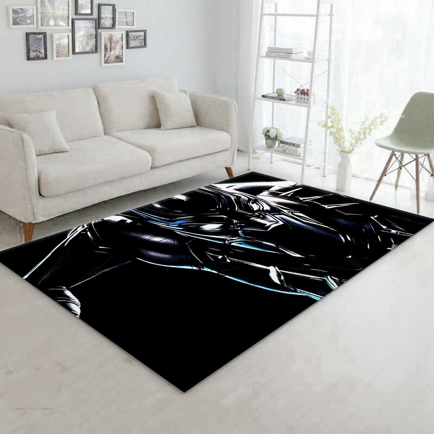 Black Panther Bedroom Rectangle Rug – Custom Size And Printing