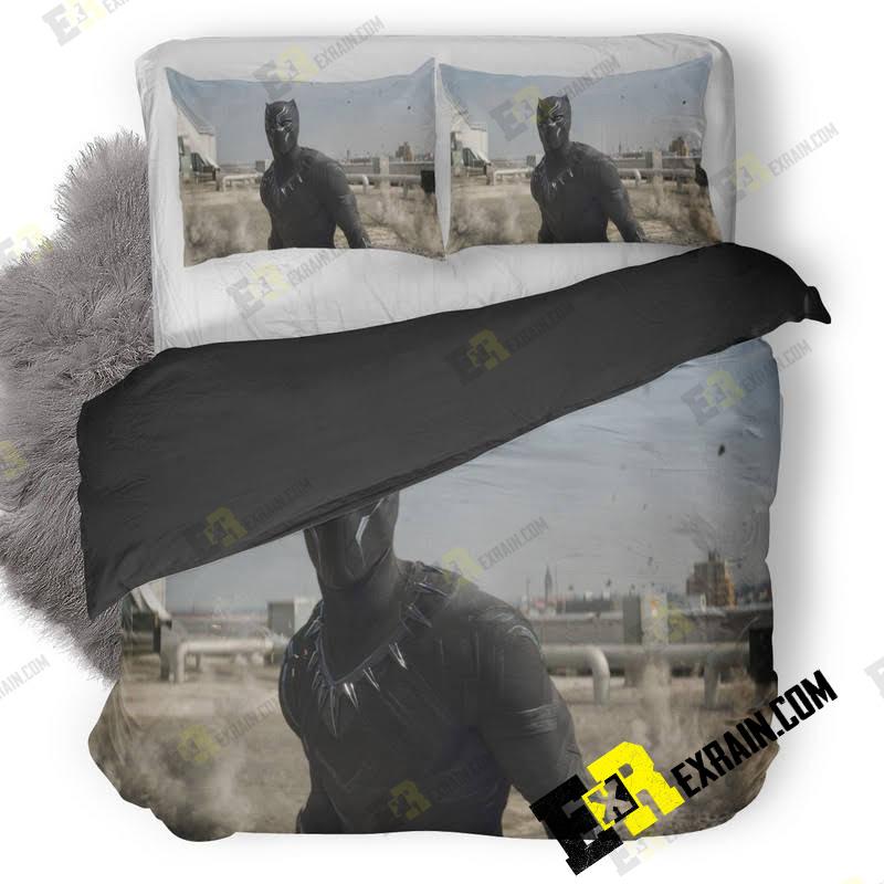 Black Panther Fictional Superhero Qhd 3D Customized Duvet Cover Bedding Set