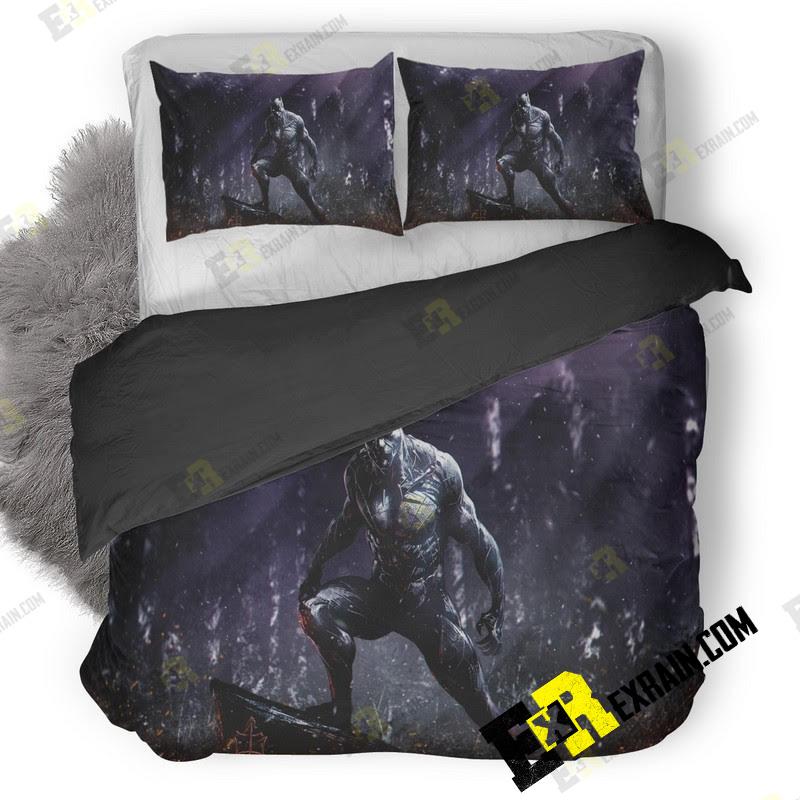 Black Panther Flame Artwork Ms 3D Customized Duvet Cover Bedding Set