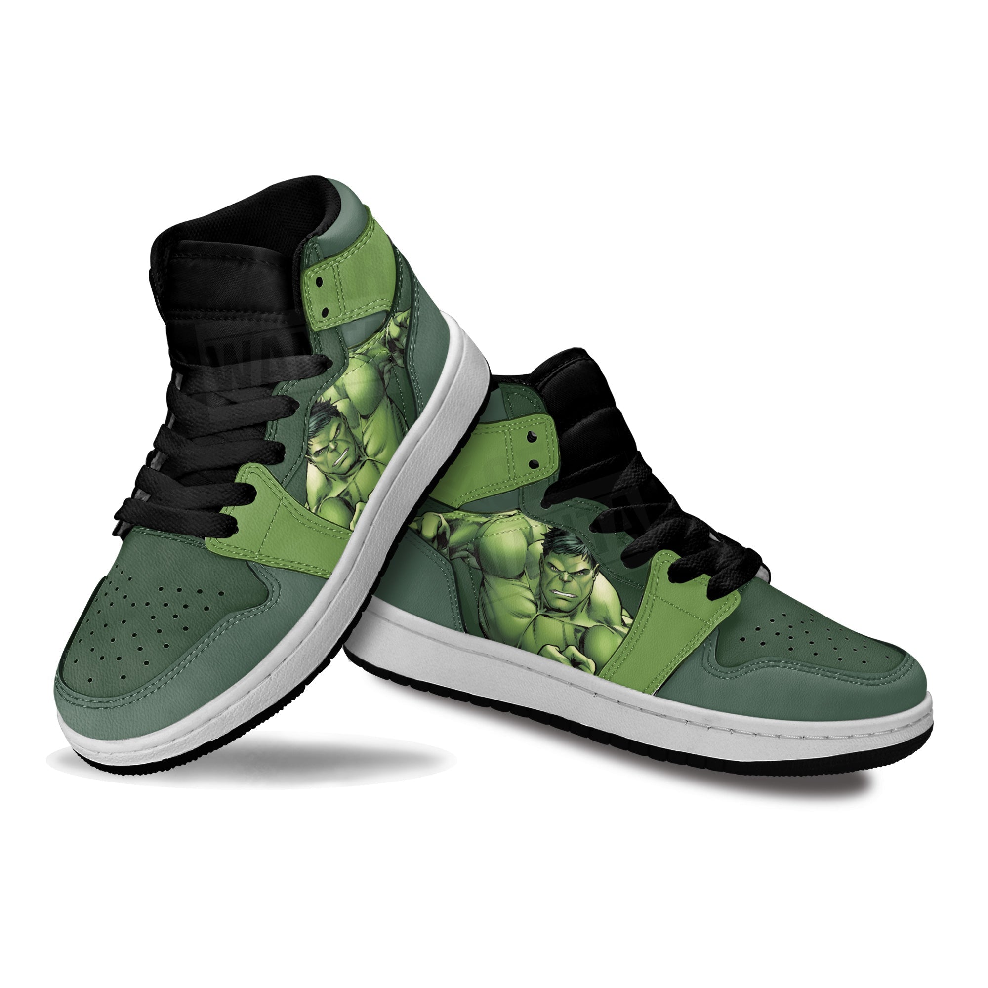 Black Panther Hulk Superhero Kid Sneakers For Kids, Air Jordan Hightop