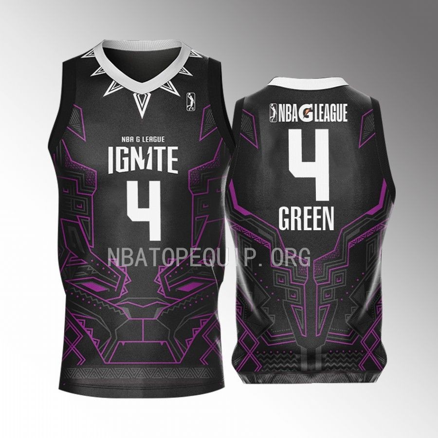 Black Panther Jalen Green NBA G League Ignite Black #4 Jersey Marvel Super Hero Day 2022