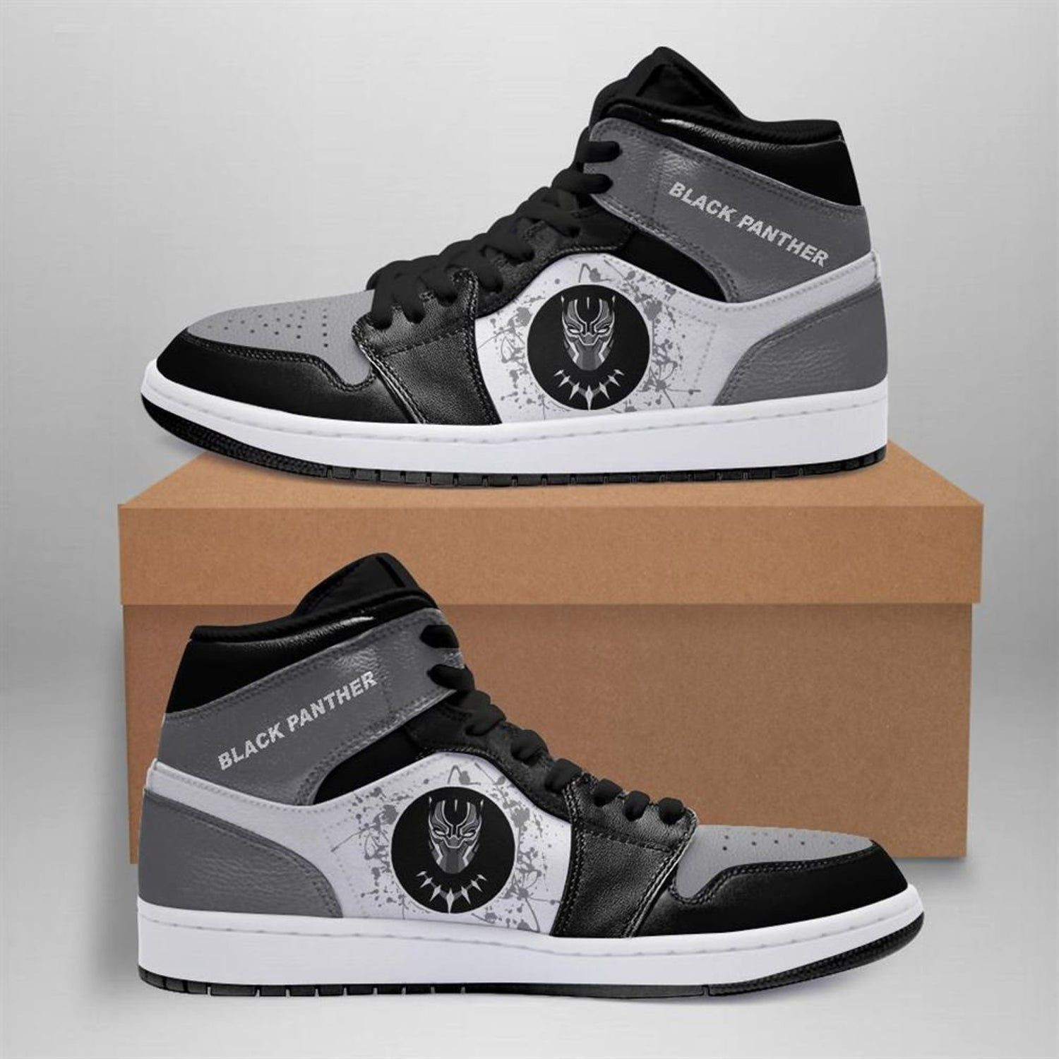 Black Panther Marvel 1 High Top Air Jordan Sneaker, Air Jordan Hightop
