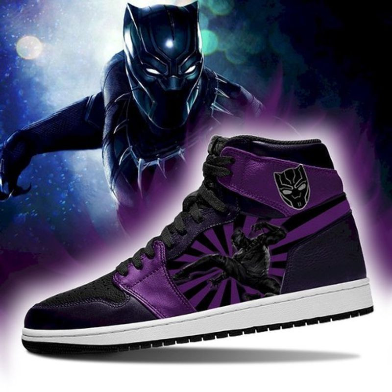 Black Panther Marvel 3 High Top Air Jordan Sneaker, Air Jordan Hightop