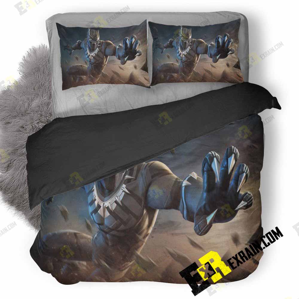 Black Panther Marvel Contest Of Champions 2E 3D Customized Duvet Cover Bedding Set