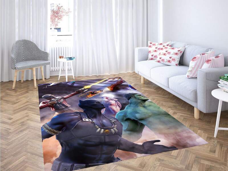 Black Panther Marvel Heroes Carpet Rectangle Rug