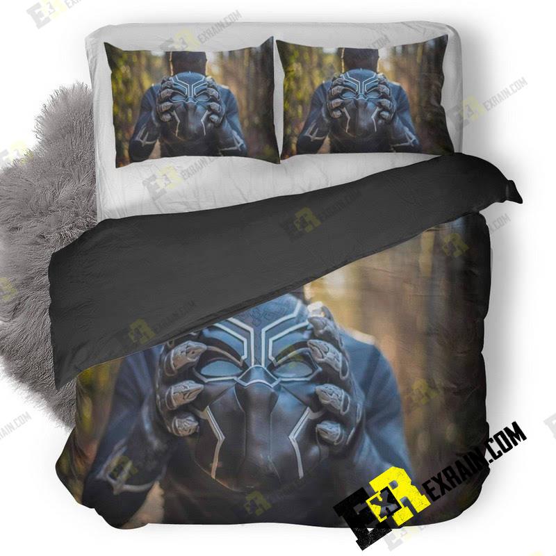 Black Panther Mask Cosplay Va 3D Customized Duvet Cover Bedding Set