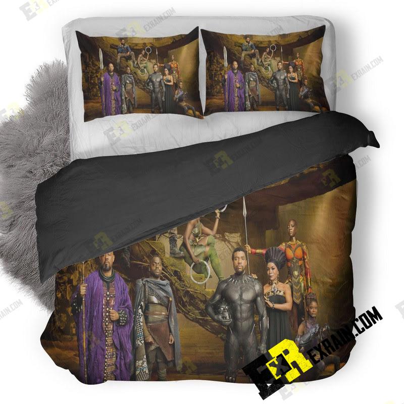 Black Panther Movie Cast 8U 3D Customized Duvet Cover Bedding Set